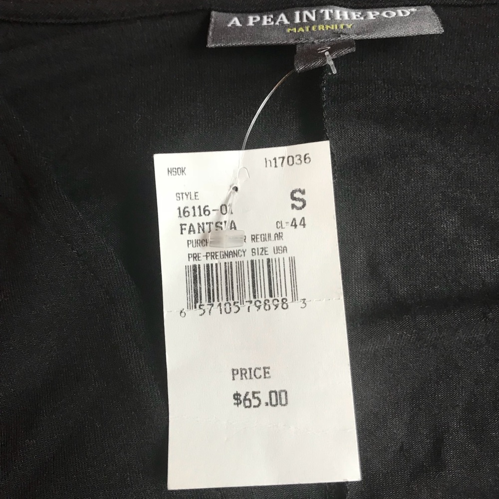 NWT A Pea in the Pod black maternity shirt small